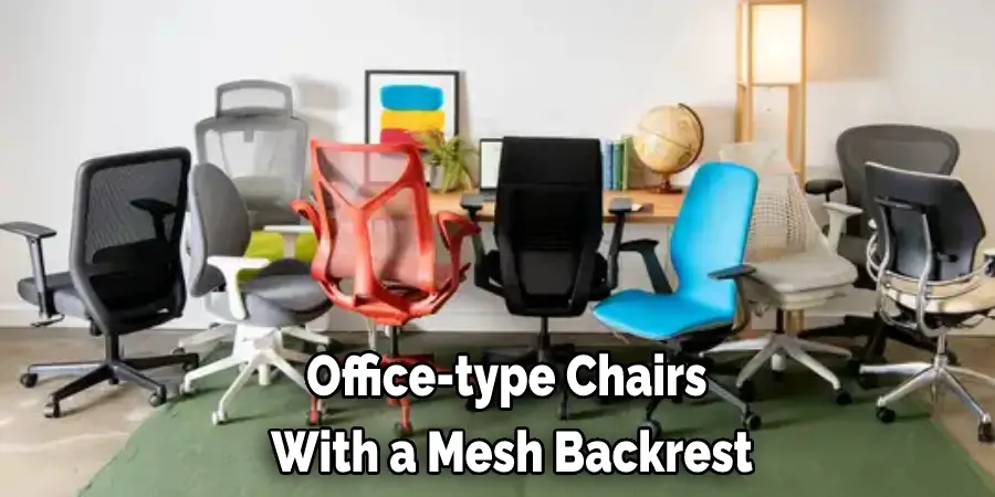 Office-type Chairs  With a Mesh Backrest