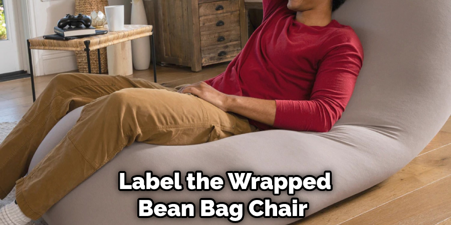 Label the Wrapped Bean Bag Chair 