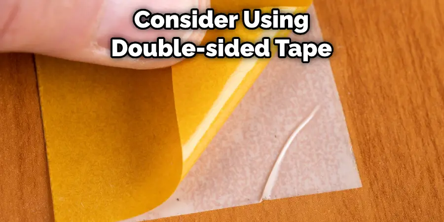Consider Using Double-sided Tape