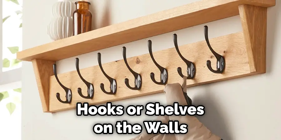 Hooks or Shelves on the Walls