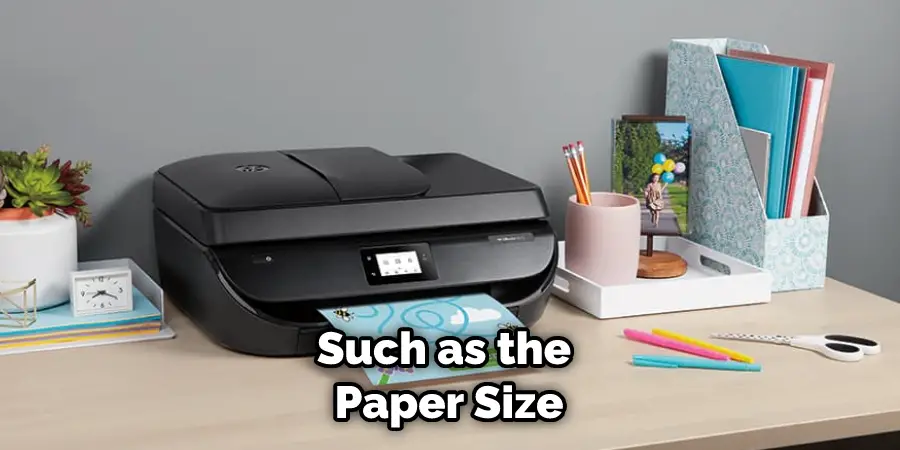 Such as the Paper Size