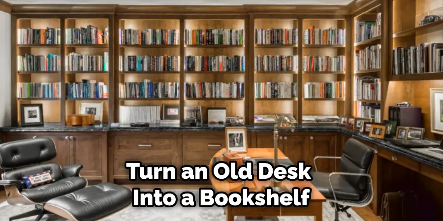 Turn an Old Desk Into a Bookshelf
