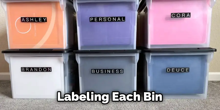 Labeling Each Bin