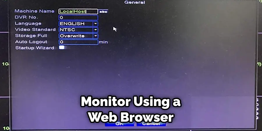 Monitor Using a Web Browser