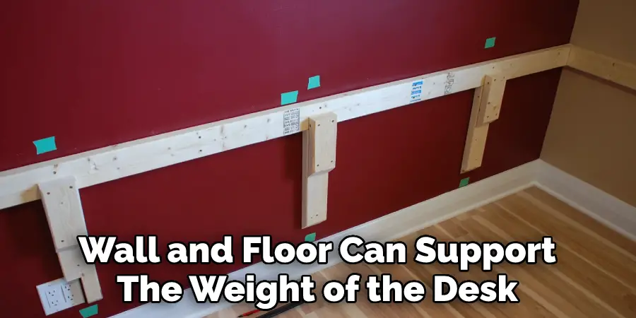 Wall and Floor Can Support 
The Weight of the Desk