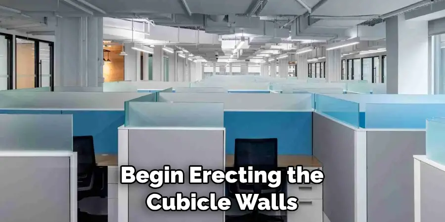 Begin Erecting the Cubicle Walls