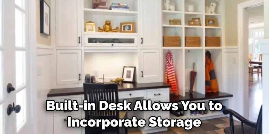 Built-in Desk Allows You to
Incorporate Storage