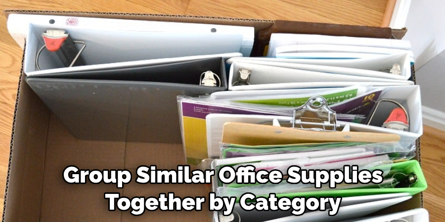 Group Similar Office Supplies Together by Category