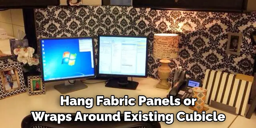 Hang Fabric Panels or Wraps Around Existing Cubicle