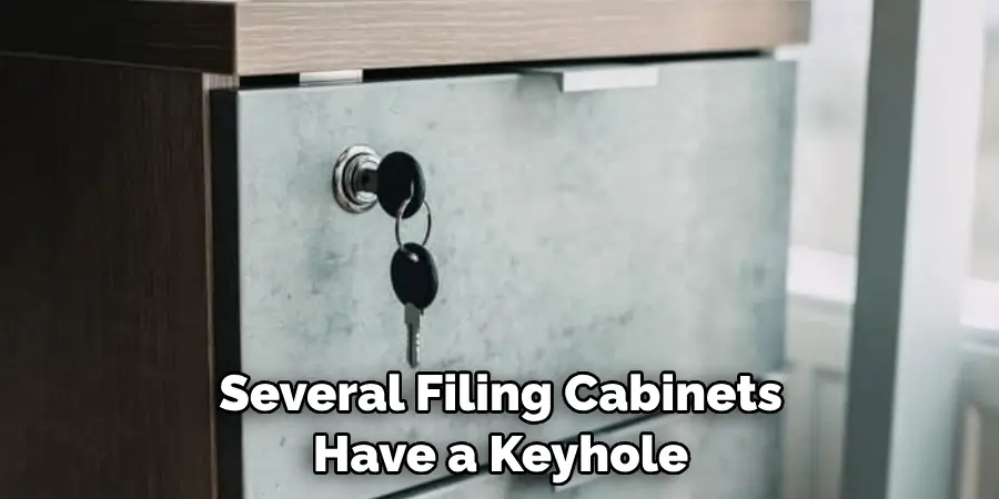 Several Filing Cabinets Have a Keyhole