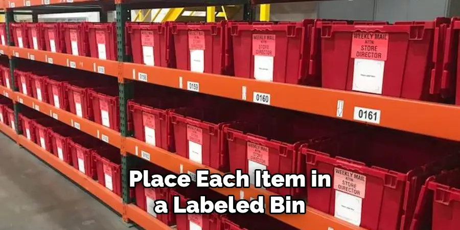 Place Each Item in a Labeled Bin