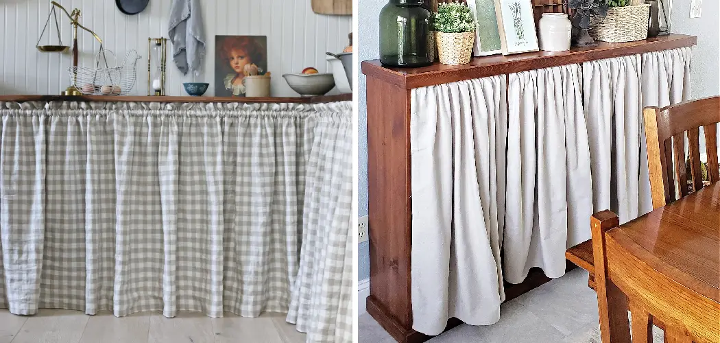 How to Hang Cabinet Curtains