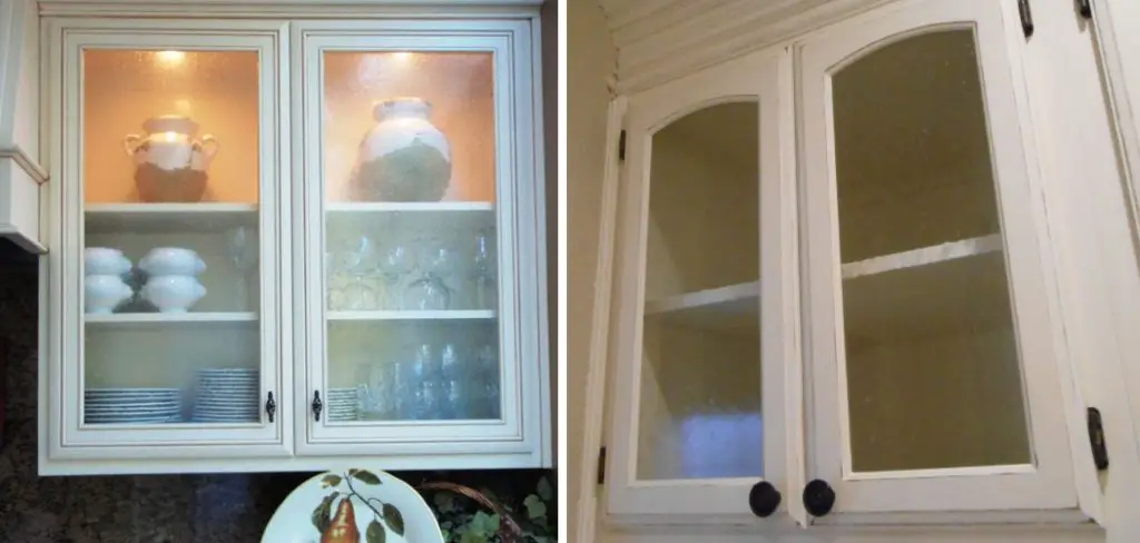 How to Hold Glass in a Cabinet Door