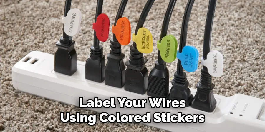 Label Your Wires Using Colored Stickers