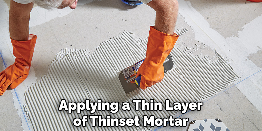 Applying a Thin Layer of Thinset Mortar