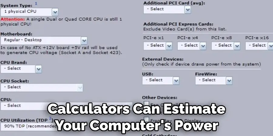 Calculators Can Estimate Your Computer's Power