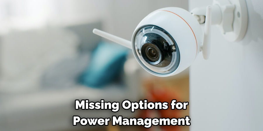 Missing Options for Power Management