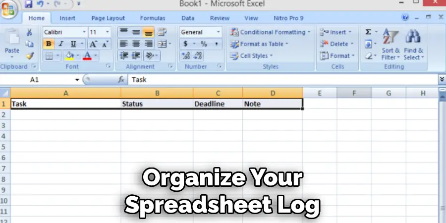 Organize Your Spreadsheet Log