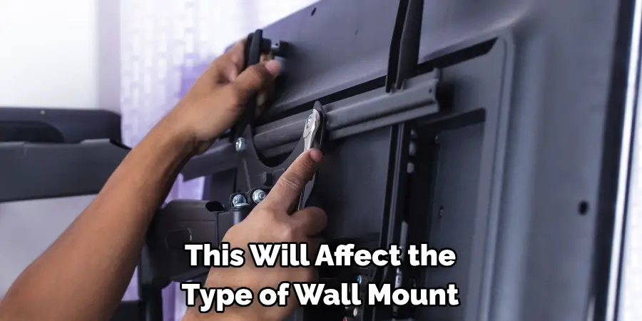 This Will Affect the Type of Wall Mount
