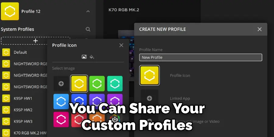 You Can Share Your Custom Profiles