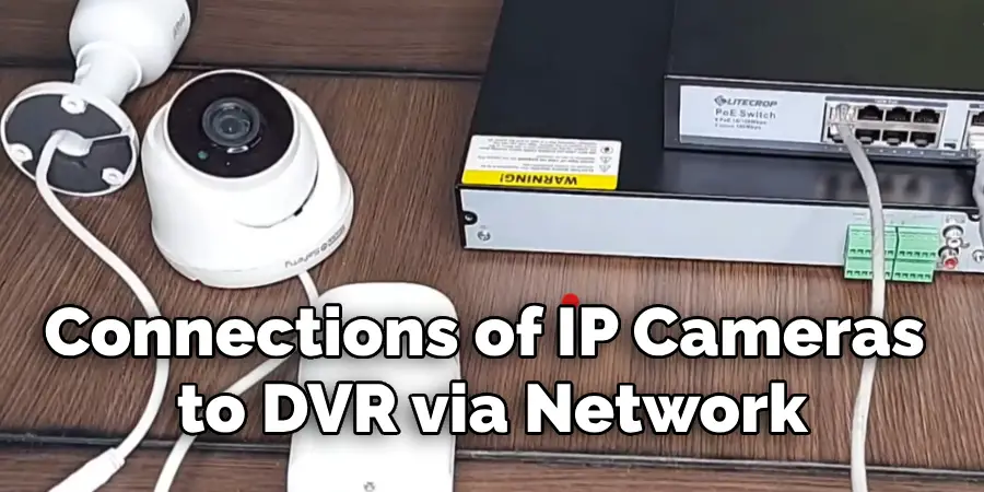 Connections of IP Cameras to DVR via Network