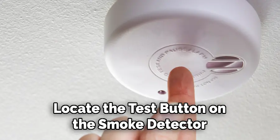 Locate the Test Button on the Smoke Detector