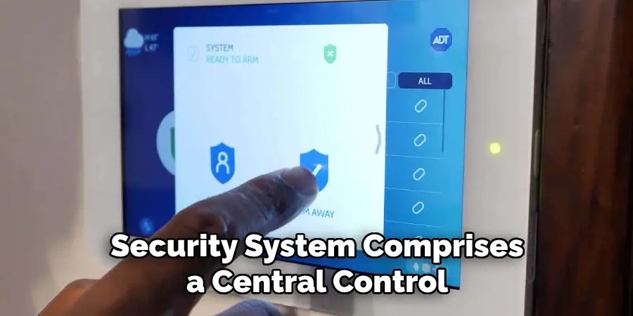 Security System Comprises a Central Control