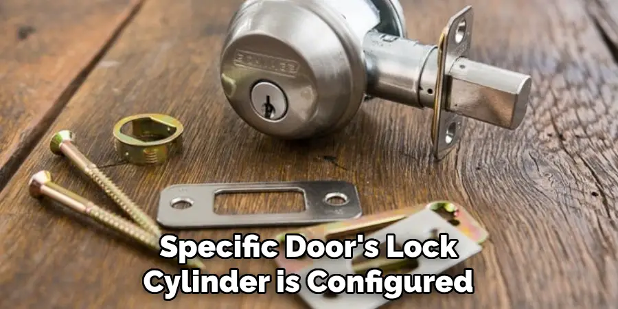 Specific Door's Lock Cylinder is Configured