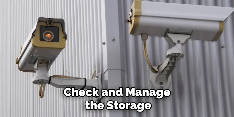 Check and Manage the Storage