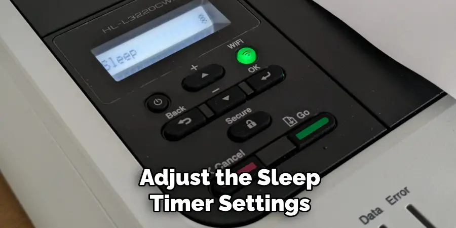 Adjust the Sleep
Timer Settings