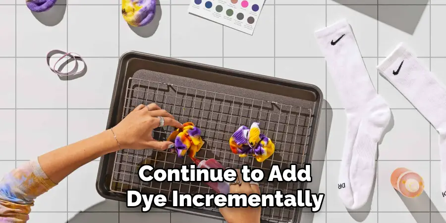 Continue to Add
Dye Incrementally