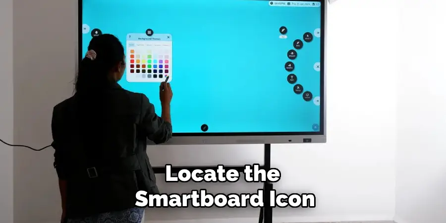 Locate the 
Smartboard Icon