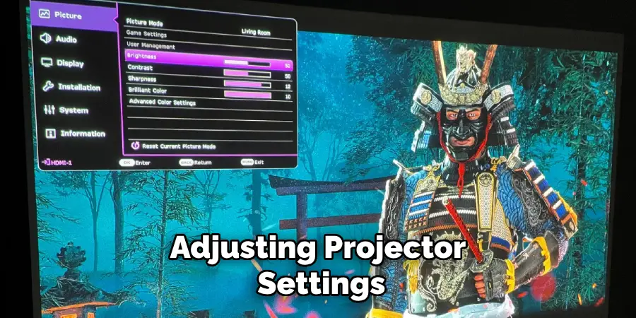 Adjusting Projector Settings