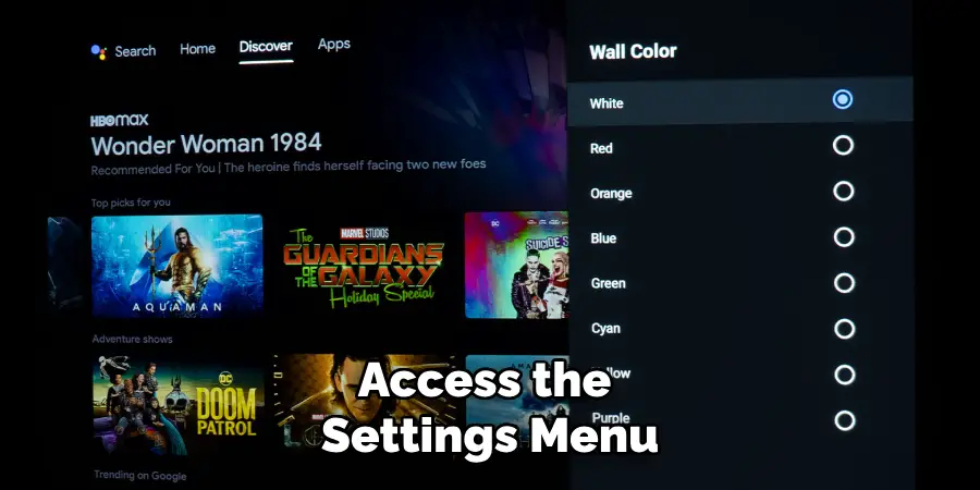 Access the Settings Menu