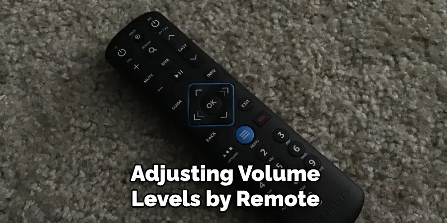 Adjusting Volume
Levels by Remote