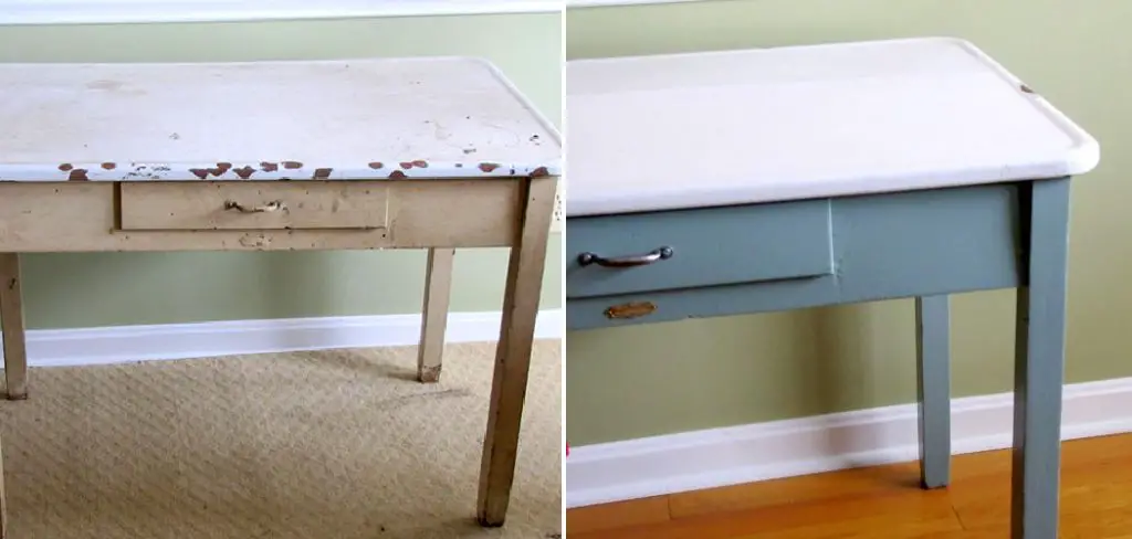 How to Restore Vintage Enamel Top Table