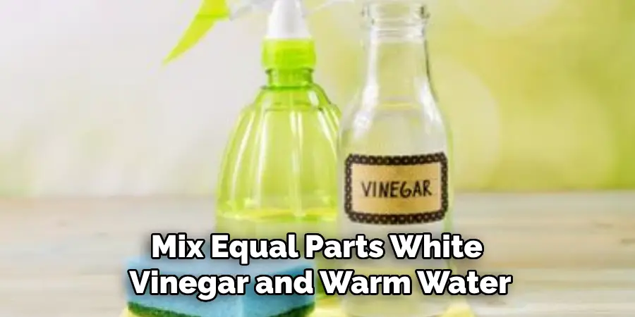 Mix Equal Parts White Vinegar and Warm Water