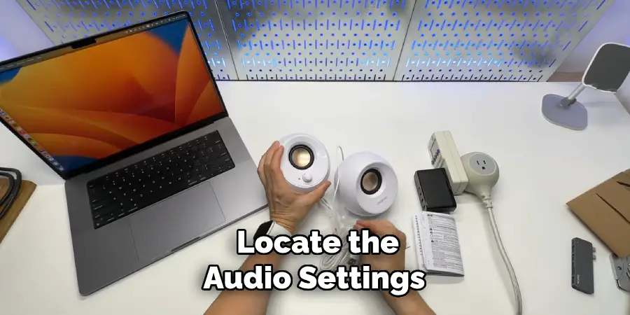 Locate the Audio Settings