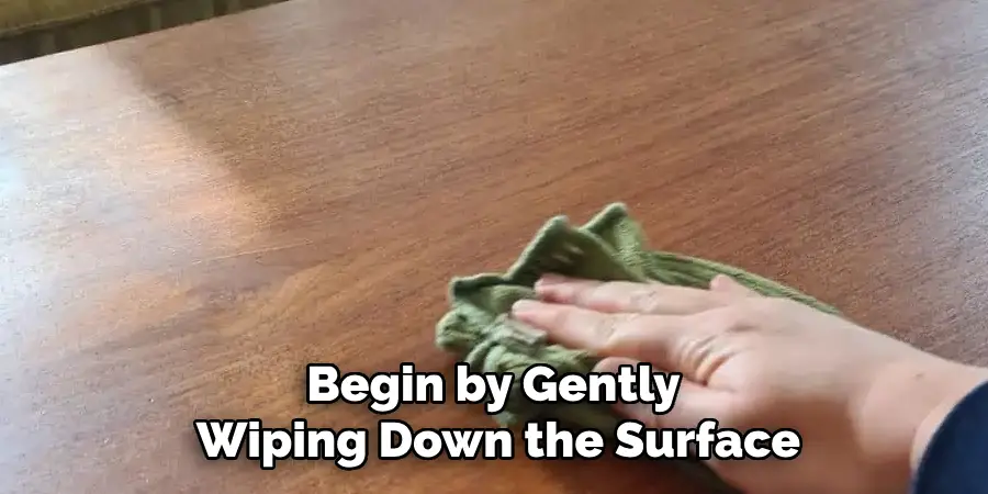 Begin by Gently Wiping Down the Surface