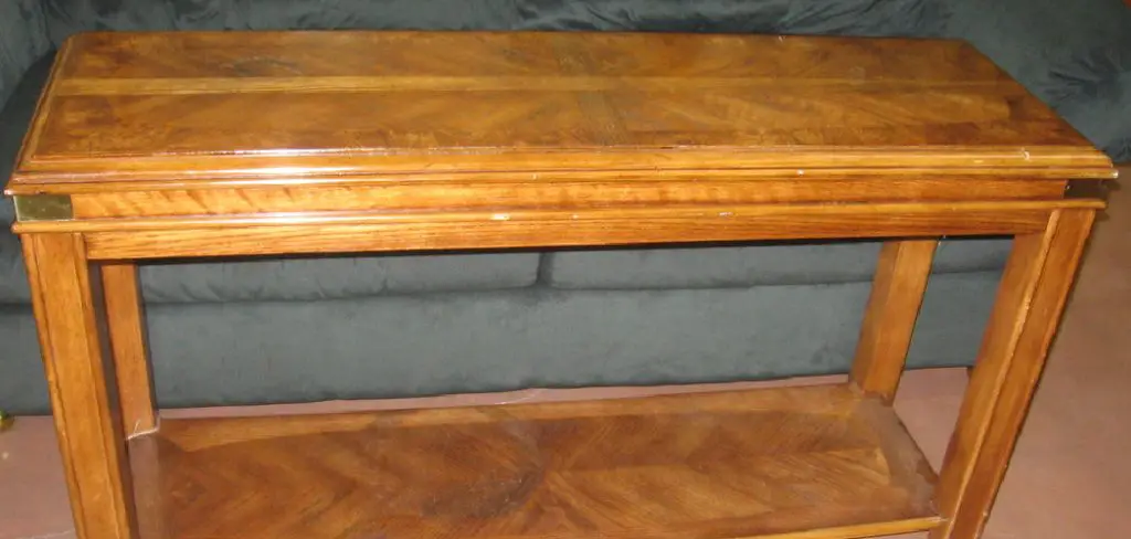 How to Build a Sofa Table