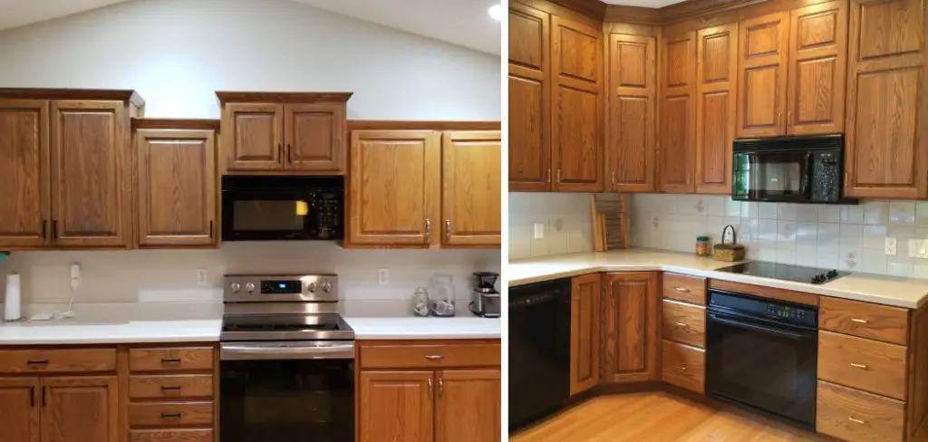 How to Tone Down Orange Oak Cabinets