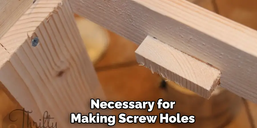 Necessary for
Making Screw Holes