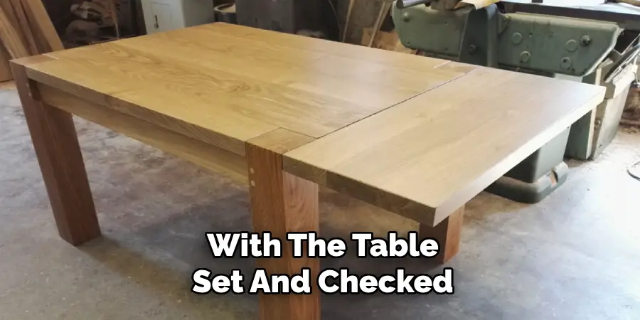 With The Table Set And Checked