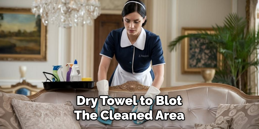 Dry Towel to Blot
The Cleaned Area