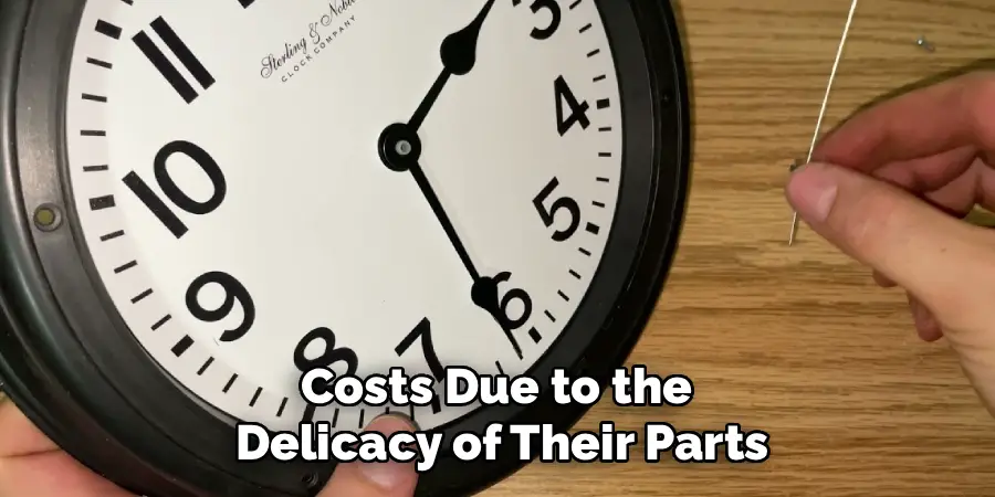 Costs Due to the 
Delicacy of Their Parts