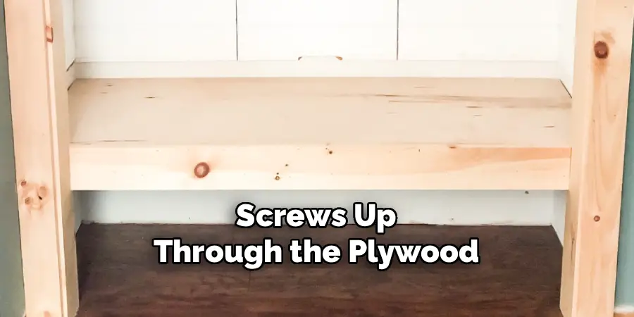  Screws Up 
Through the Plywood
