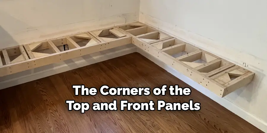 The Corners of the 
Top and Front Panels