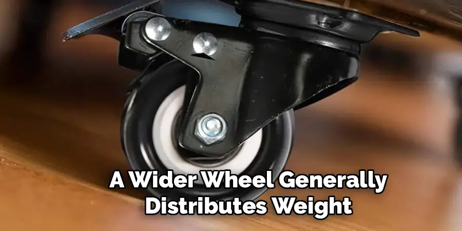 A Wider Wheel Generally
Distributes Weight
