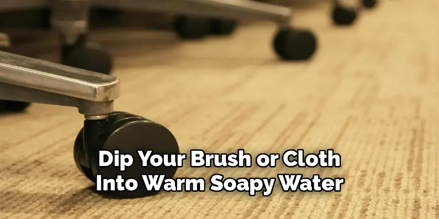Dip Your Brush or Cloth
Into Warm Soapy Water
