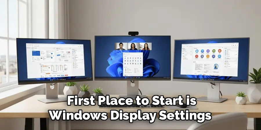 First Place to Start is
Windows Display Settings